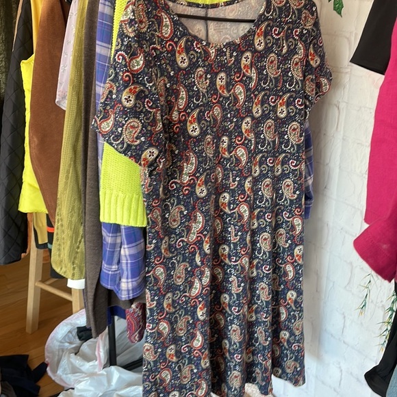 Appleseed's Dresses 6 Appleseeds Womans Pl Blue Paisley Dress